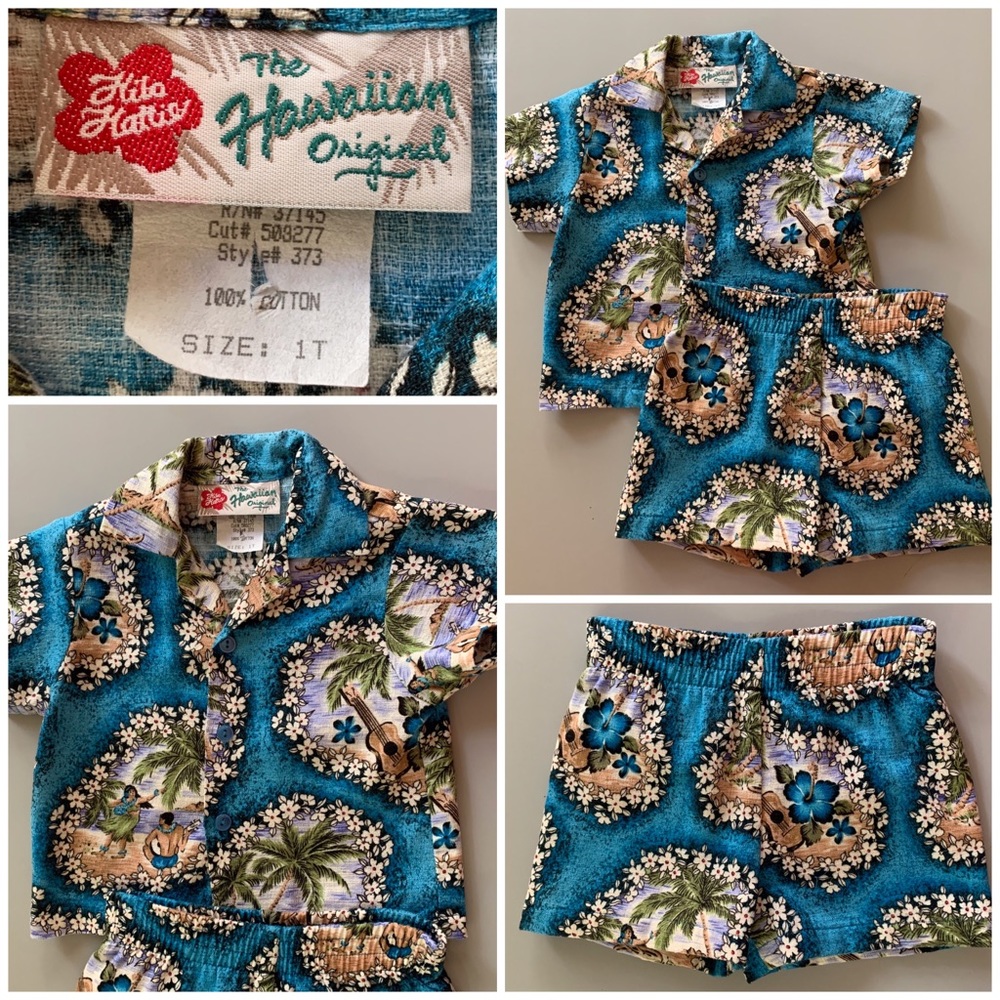 🌺 Hilo Hattie Hawaiian Baby Shirt & Shirt Set 1T